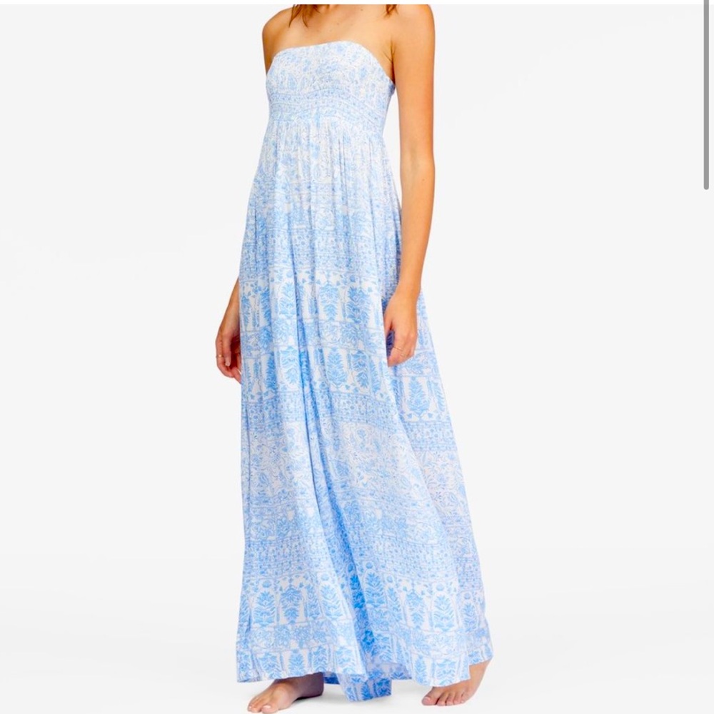 NWT Billabong Line Walker 2 Smocked Wide Leg Jumpsuit L